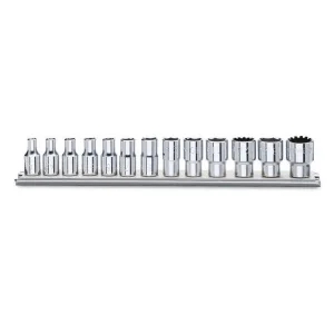 Beta 900u/sb13 set chiavi a bussola multimpronta 1/4" cromate 13 pz. 009001750 - dettaglio 1