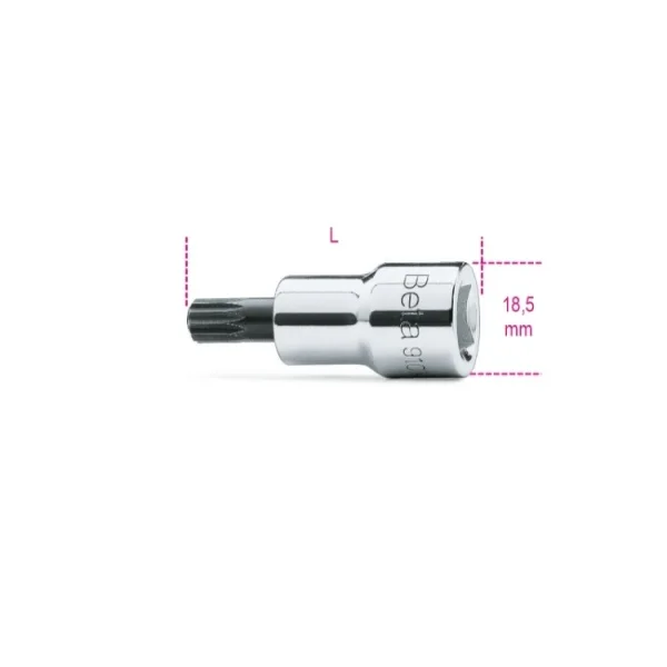 Beta 910xzn bussola a giravite 3/8" maschio profilo xzn 009100559 - dettaglio 2