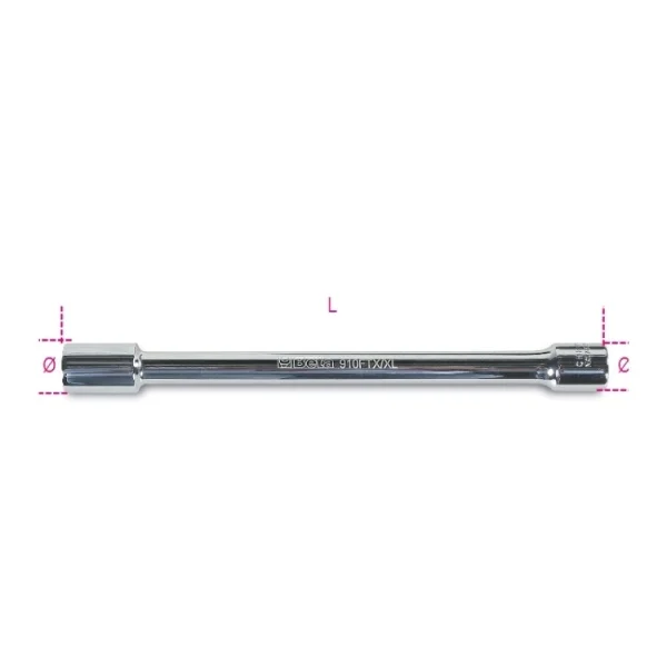 Beta 910ftx/xl chiave a bussola 3/8" per viti torx cromata extra lunga 009100766 - dettaglio 2