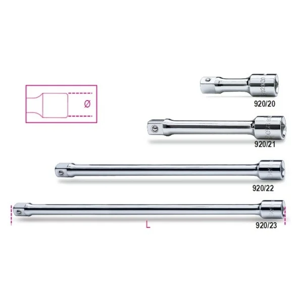 Beta 920/23 prolunga 375 mm per chiavi a bussola 1/2" 009200827 - dettaglio 1