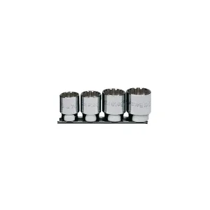 Beta 920u/sb4 set di chiavi a bussola 1/2" multimpronta cromate 4 pz. 009201744 - dettaglio 1