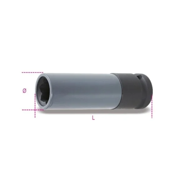 Beta 720mrc chiave a bussola macchina 1/2" per profili ruote mercedes 007200631 - dettaglio 4