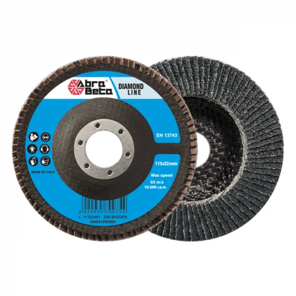 Abra Beta AB001090906 Dischi lamellari zirconio 115 mm polycotton 140 Pz. e smerigliatrice 1956 - AB001090906