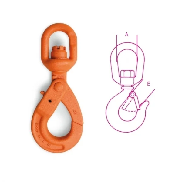 Robur 8063sl gancio girevole autoserrante in acciaio legato ad alta resistenza 080630311 - dettaglio 2