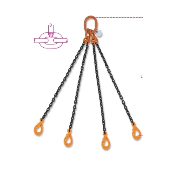 Robur 8094sl d6 pendente sollevamento con ganci self-locking 4 bracci 2,36 t 080940201 - dettaglio 2