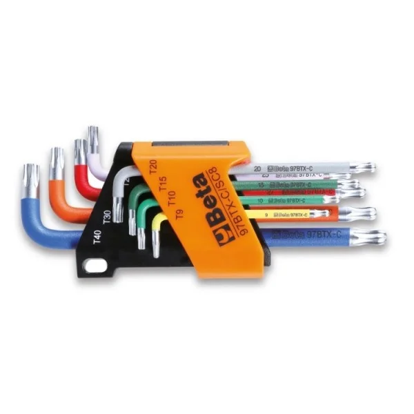 Beta 97btx-c/sc8 serie chiavi maschio torx colorate con sfera 8 pz. 000971658 - dettaglio 1