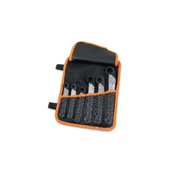Beta 120/b6n assortimento chiavi aperte a cricchetto in busta 6 pz. 001200060 - dettaglio 1