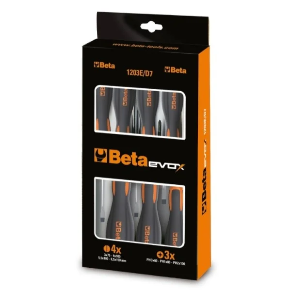 Beta 1203e/d7 serie cacciavite evox intaglio e croce ph 7 pz. 012031007 - dettaglio 1