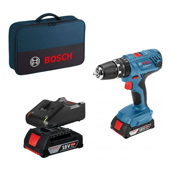 Bosch gsb 18v-21 trapano avvitatore battente 18v con due batterie - dettaglio 1