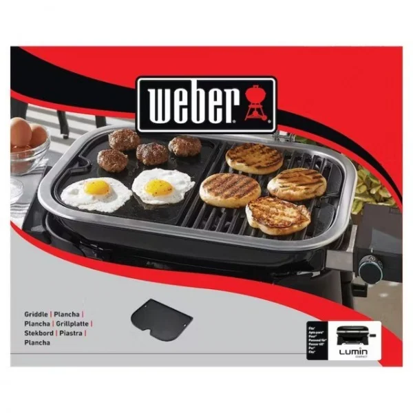Weber 6611 piastra in ghisa per barbecue lumin compact - dettaglio 2