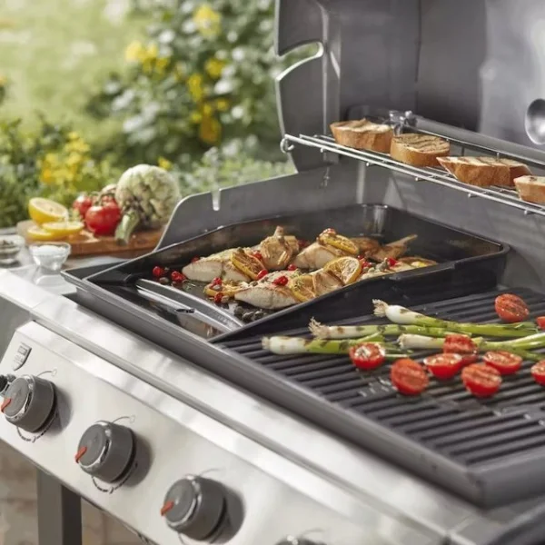 Weber 7665 piastra deluxe in ghisa per barbecue serie genesis ii - dettaglio 2