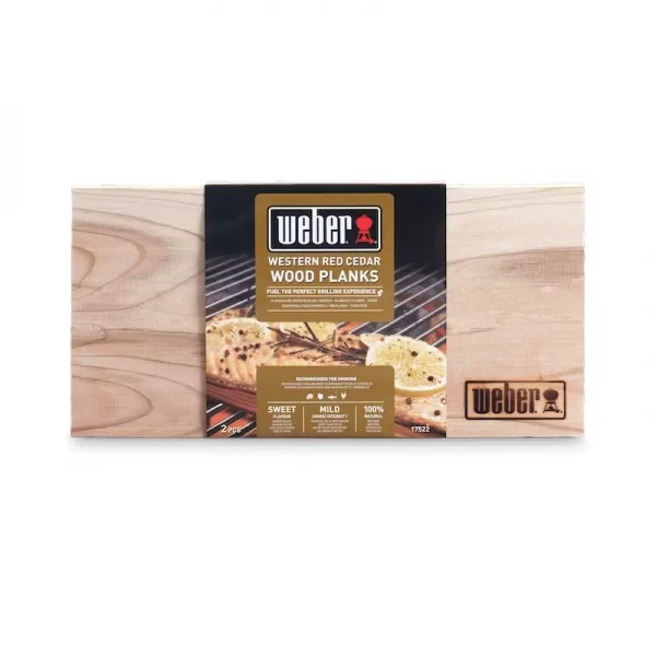 Weber 17522 panetti da affumicatura in cedro rosso del pacifico 2 pz. - dettaglio 1
