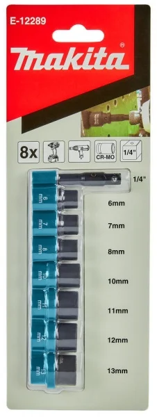 Makita e-12289 set di bussole macchina 1/4" - dettaglio 2