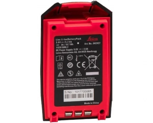 Leica 842427 batteria al litio 5.2 ah per livelle serie lino - dettaglio 1