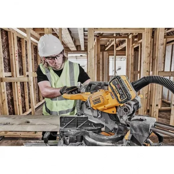 Dewalt dcs781x2-qw troncatrice radiale 305 mm brushless 54 v flexvolt con due batterie - dettaglio 6