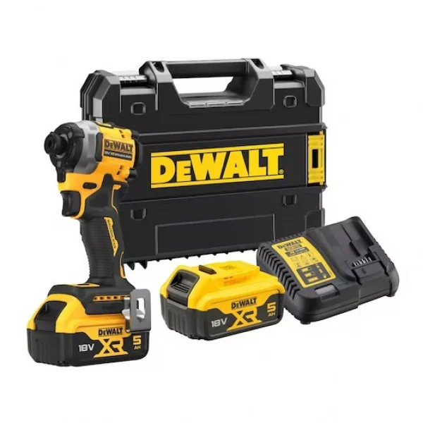 Dewalt dcf850p2t-qw avvitatore ad impulsi brushless xr 18 v con due batterie - dettaglio 1