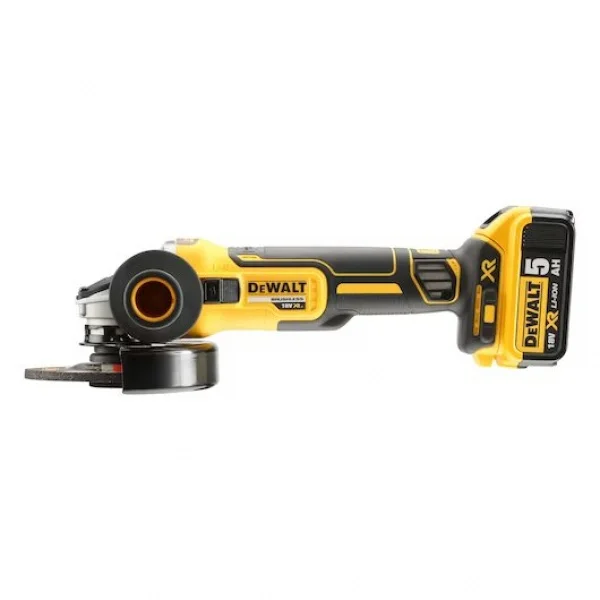Dewalt dcg405p2-qw smerigliatrice angolare 125 mm brushless 18 v con due batterie - dettaglio 3