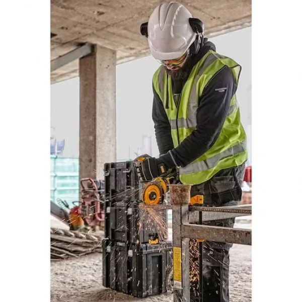 Dewalt dcg418t2-qw smerigliatrice flexvolt 125 mm brushless 54v con due batterie - dettaglio 3