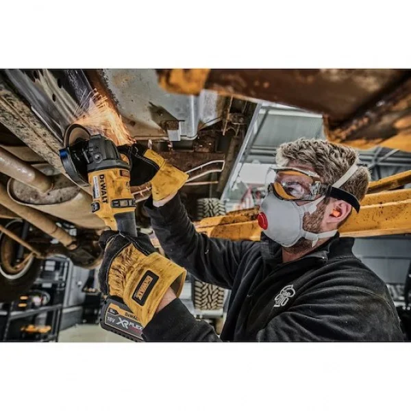 Dewalt dcg418x2-qw smerigliatrice flexvolt 125 mm brushless 54v con due batterie - dettaglio 5