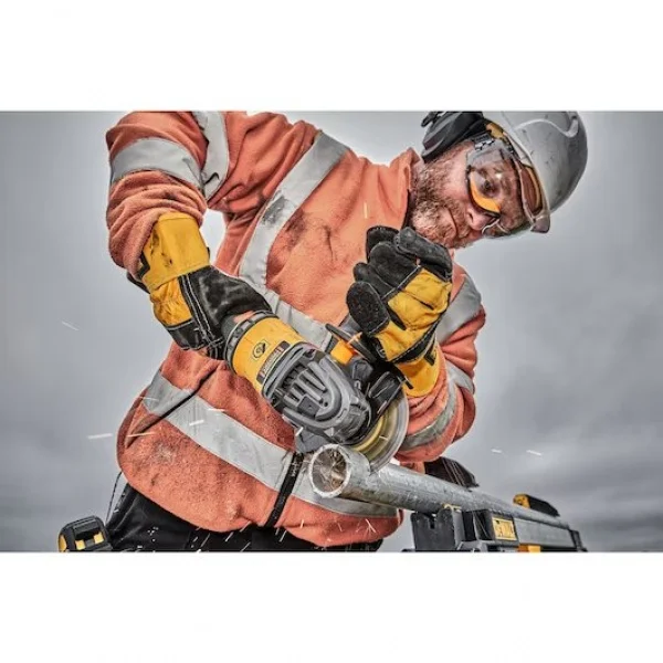 Dewalt dcg418x2-qw smerigliatrice flexvolt 125 mm brushless 54v con due batterie - dettaglio 6