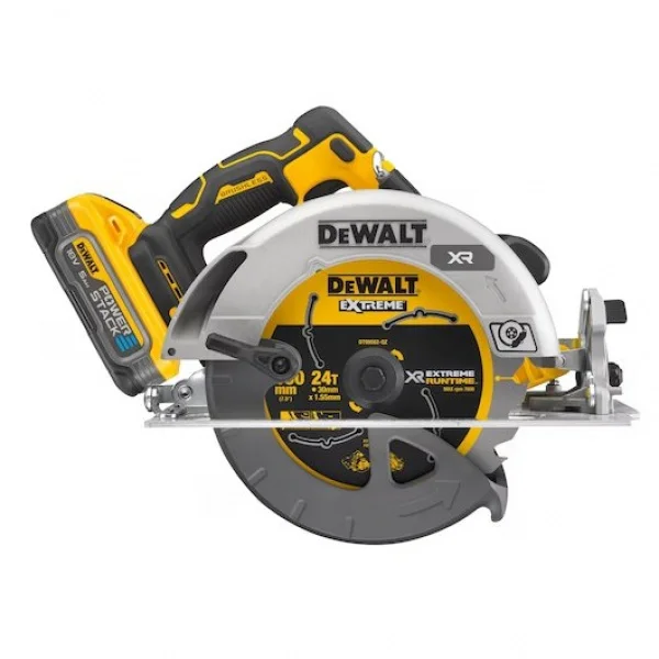 Dewalt dcs573h2t-qw sega circolare 190 mm brushless 18 v con batterie powerstack - dettaglio 3