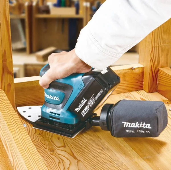 Makita dbo480rfj1 levigatrice orbitale per finitura a batteria 18 v - dettaglio 5