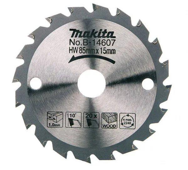 Makita b-14607 specialized lama per sega circolare a batteria 85x15 mm per legno - dettaglio 1