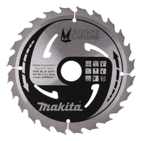 Makita b-32041 M-Force lama tct per sega circolare 190x30 mm per legno - dettaglio 1