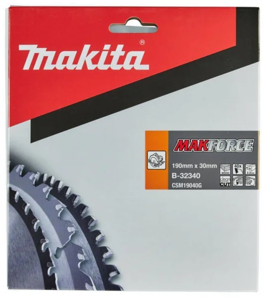 Makita b-32340 makforce lama per sega circolare 190x30 mm per legno - dettaglio 2