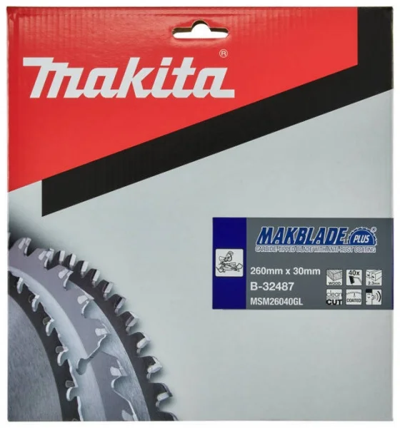 Makita b-32487 makblade plus lama tct silenziata per troncatrici 260x30 per legno - dettaglio 2