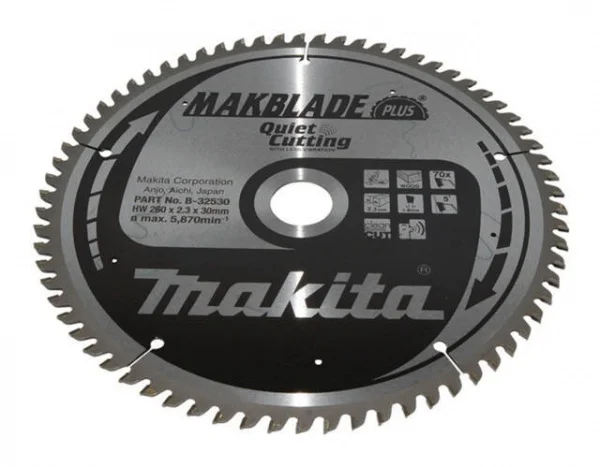 Makita b-32530 makblade plus lama tct silenziata per troncatrici 260x30 per legno - dettaglio 1