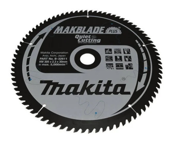 Makita b-32611 makblade plus lama tct silenziata per troncatrici 305x30 per legno - dettaglio 1