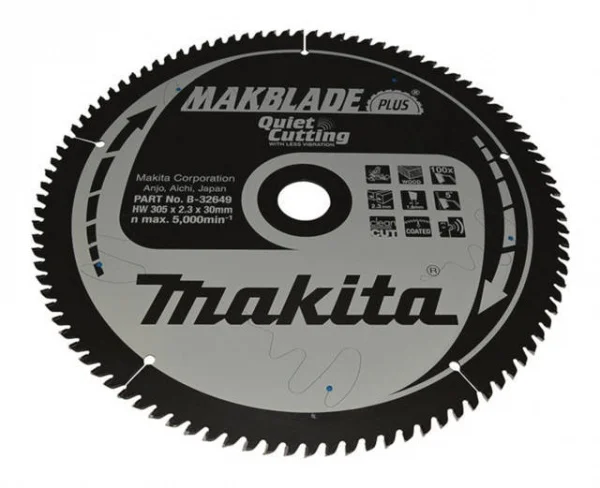 Makita b-32649 makblade plus lama tct silenziata per troncatrici 305x30 per legno - dettaglio 1