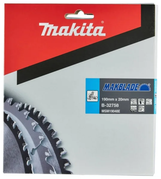 Makita b-32758 makblade lama tct per troncatrici 190x20 per legno - dettaglio 2