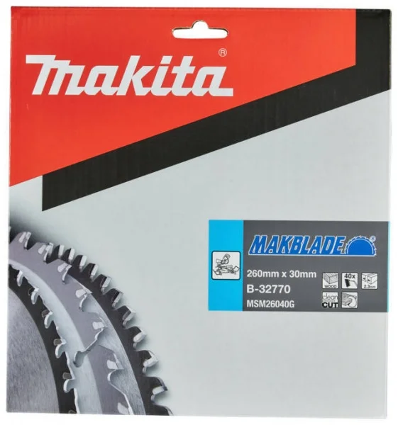 Makita b-32770 makblade lama tct per troncatrici 260x30 per legno - dettaglio 2