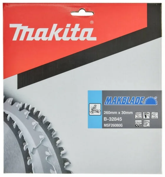Makita b-32845 makblade lama tct per troncatrici 260x30 per legno - dettaglio 2
