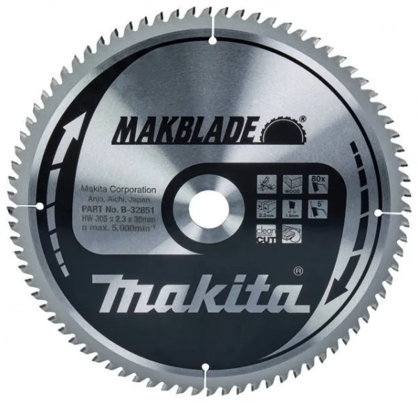 Makita b-32851 makblade lama tct per troncatrici 305x30 per legno - dettaglio 1