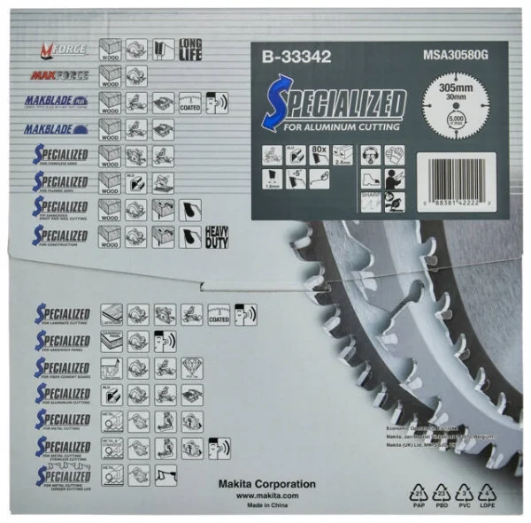 Makita b-33342 specialized lama tct per troncatrici 305x30 mm per alluminio - dettaglio 3