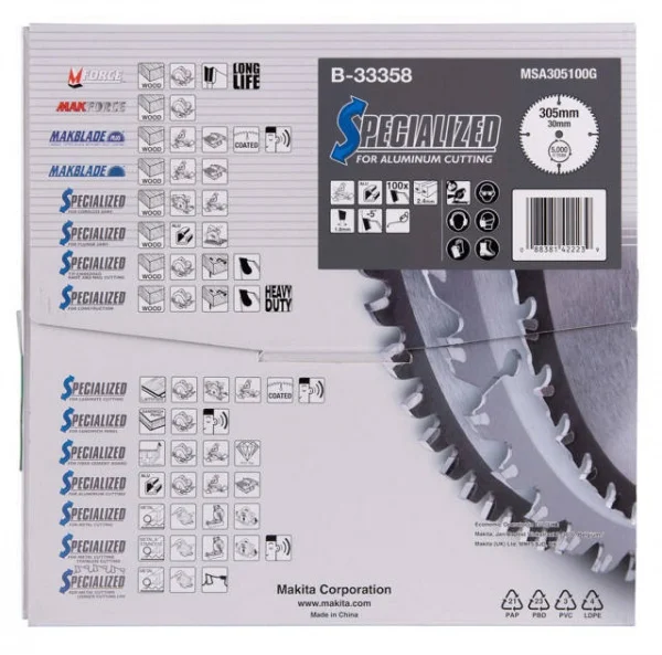 Makita b-33358 specialized lama tct per troncatrici 305x30 mm per alluminio - dettaglio 3