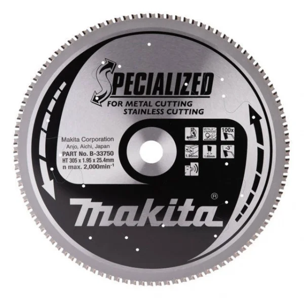 Makita b-33750 specialized lama per troncatrici da metallo 305x25,4 mm per inox - dettaglio 1