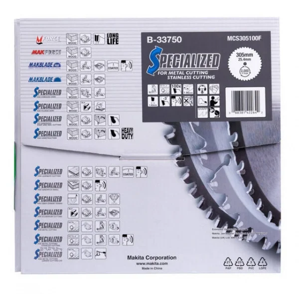 Makita b-33750 specialized lama per troncatrici da metallo 305x25,4 mm per inox - dettaglio 3