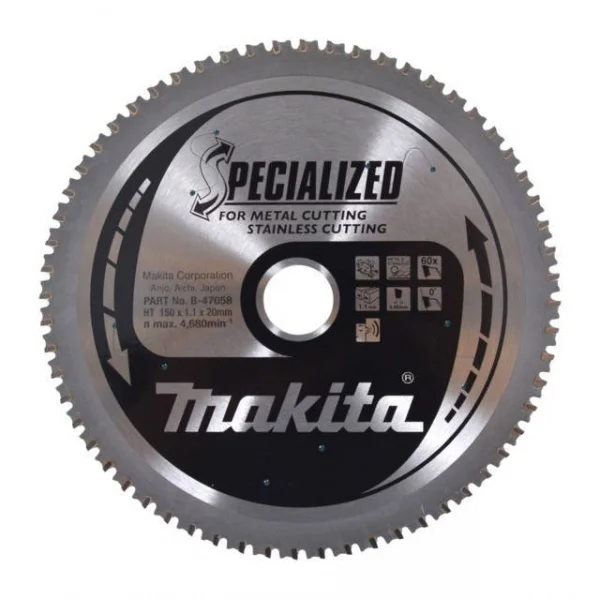 Makita b-47058 specialized lama per seghe circolari 150x30 mm per acciaio inox - dettaglio 1