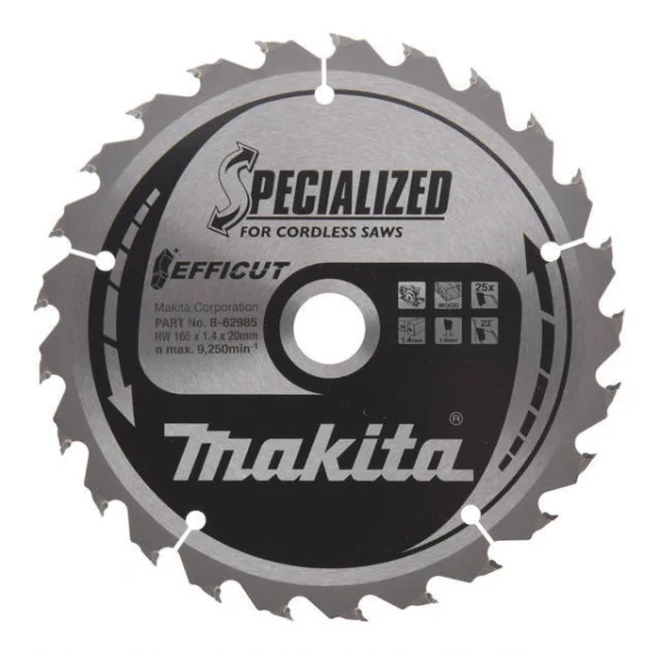 Makita b-62985 efficut lama per sega circolare 165x20 mm per legno - dettaglio 1