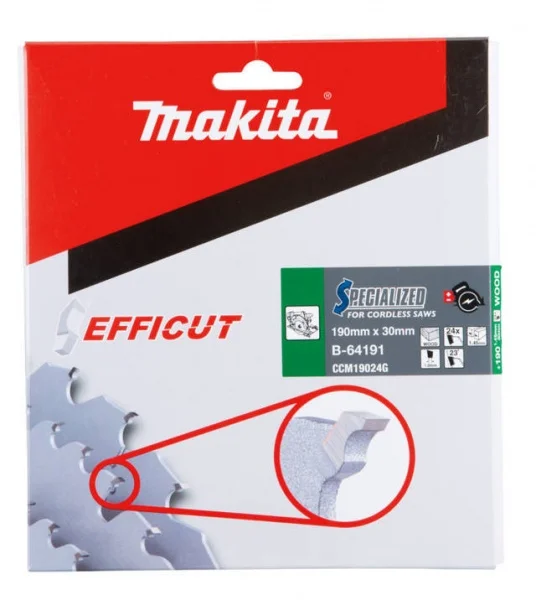 Makita b-64191 efficut lama per sega circolare 190x30 mm per legno - dettaglio 2
