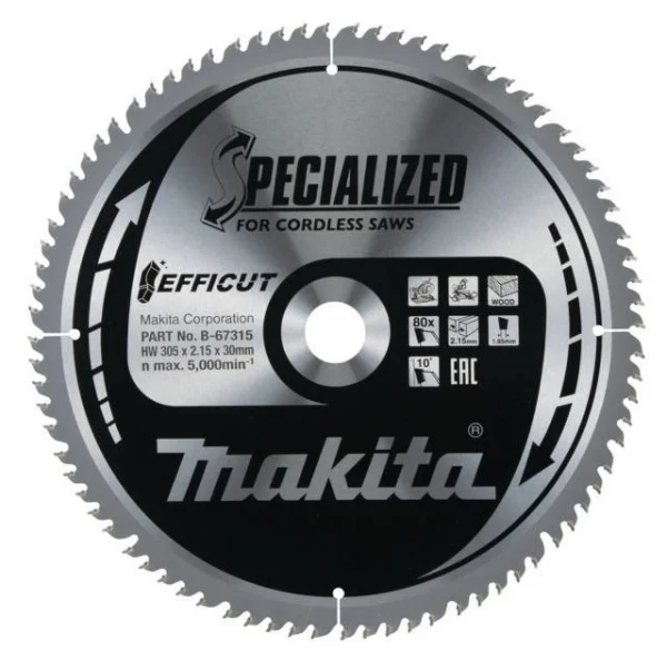 Makita b-67315 efficut lama per troncatrice 305x30 mm per legno - dettaglio 1