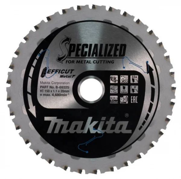 Makita b-69325 efficut lama per troncatrice 150x20 mm per metallo - dettaglio 1