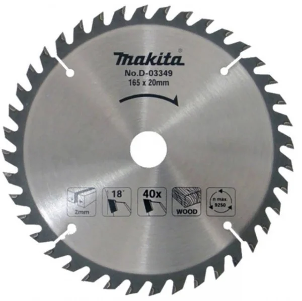 Makita d-03349 lama tct per sega circolare 165x20 mm per legno - dettaglio 1