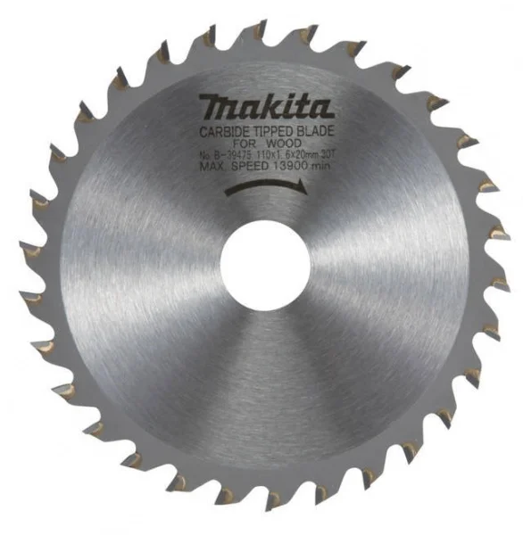 Makita d-09628 lama tct per sega circolare 165x20 mm per legno - dettaglio 1