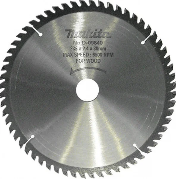 Makita d-09640 lama tct per sega circolare 235x30 mm per legno - dettaglio 1