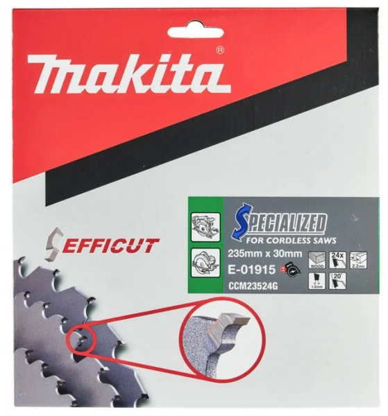 Makita e-01915 efficut lama per sega circolare 235x30 mm per legno - dettaglio 2
